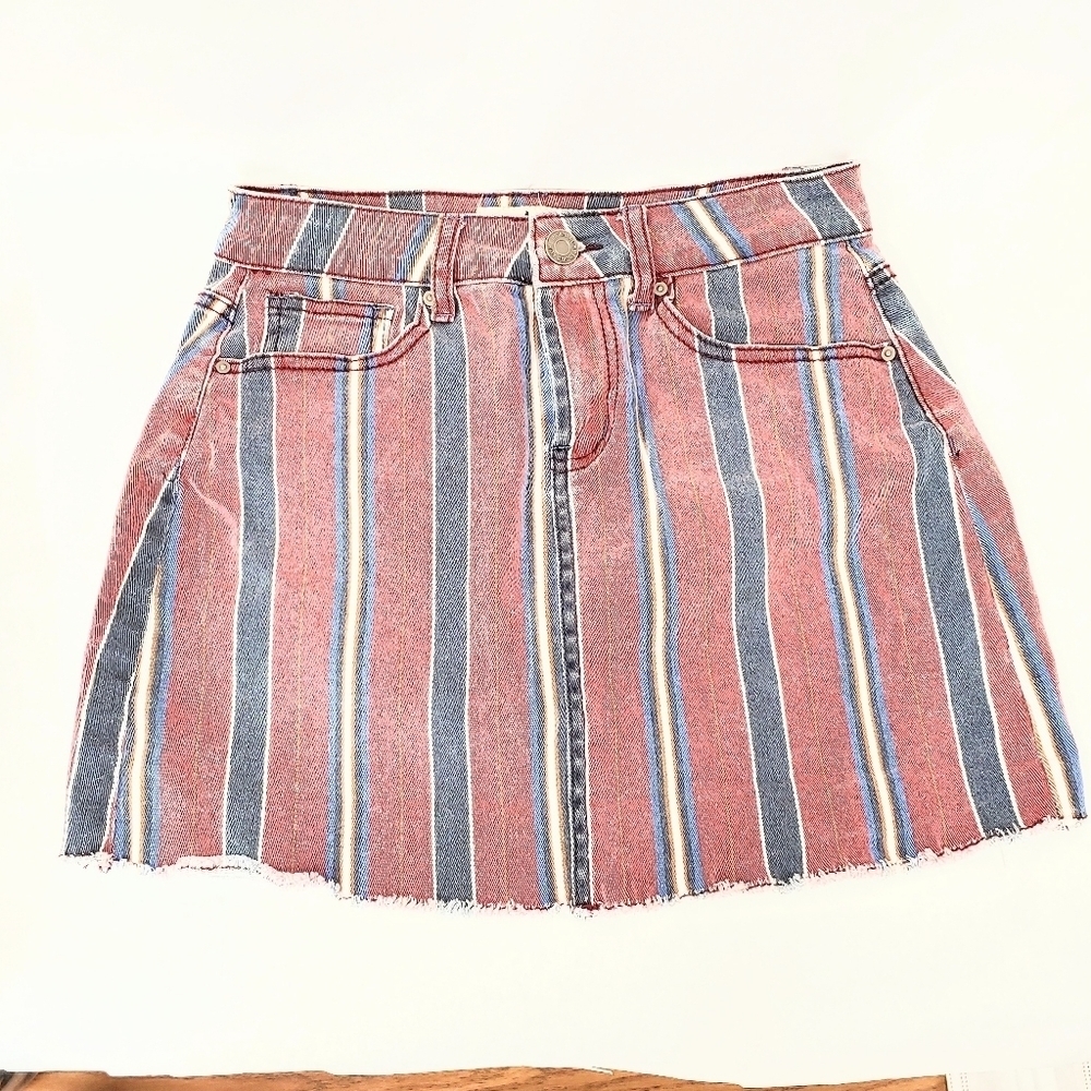Indigo Rein striped denim skirt size 3